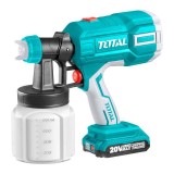 TOTAL - Set pistol vopsit pistol cuie pensule trafalet incarcator baterie