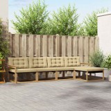 vidaXL Set de canapele de exterior cu pernă 5 pcs Alb și Bej 3388583