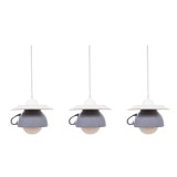 Lustra Deco Republic &bdquo;Afternoon tea&rdquo; triple crazy grey, cesti si farfurii ceramice