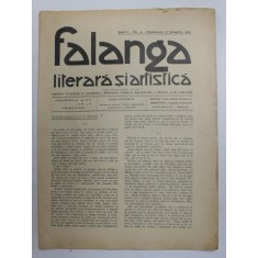 FALANGA LITERARA SI ARTISTICA , ZIAR SAPTAMANAL , ANUL I, NR. 2 , DUMINICA 17 IANUARIE , 1910
