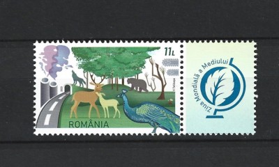 ROMANIA 2023 - ZIUA MONDIALA A MEDIULUI, VINIETA 2, MNH - LP 2420 foto