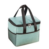 Geanta termica flippy pentru pranz, compartimente telefon si tacamuri, multifunctionala, impermeabila, 24x18x21 cm, verde