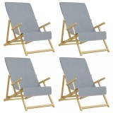 Prosoape de plaja, 4 buc., gri, 60x135 cm, textil 400 GSM