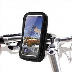 Suport telefon bicicleta / moto cu husa rezistenta la intemperi 05HD21 ManiaCars foto