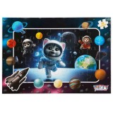 Puzzle Witty Puzzlezz, Pisica astronaut, 35 piese