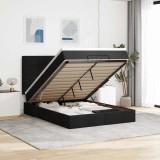 Gossi cadru de pat otoman cu saltea tesatura neagra 140x190cm