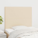 VidaXL Tăblii de pat, 2 buc, crem, 90x5x78/88 cm, textil
