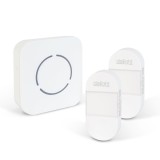 Cumpara ieftin Sonerie fara fir Kinetic (fara baterii) &ndash; 2 butoane exterior &ndash; Alb LED albastru Best CarHome