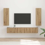 Cumpara ieftin Set comoda TV 3 buc. 30 x 31 x 100 cm Stejar Artizanal