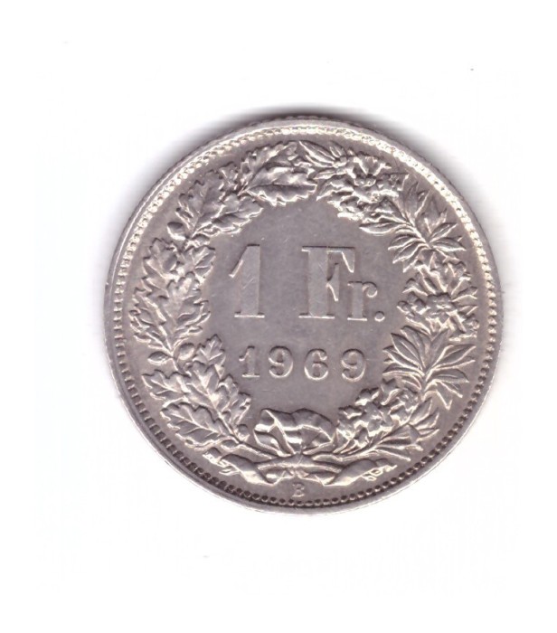 Moneda Elvetia 1 franc 1969, stare foarte buna, curata