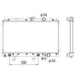 Radiator racire Mitsubishi Galant (E30), 02.1988-01.1993 Motor 1, 8 Td 55kw Diesel, tip climatizare Cu/fara AC, cutie automata, dimensiune 668x375x26