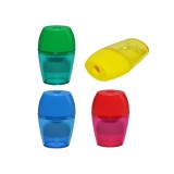 Ascutitoare Creioane Grafit/Colorate S-Cool cu Container Plastic, Diverse Culori