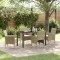 vidaXL Set de masă pentru grădină cu pernă 5 pcs Bej Rattan poli 3379740