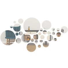 Set Oglinzi Design 3D SILVER ROUND MyStyle&reg; - Oglinzi Decorative Acrilice Luxury Home 26 buc/set