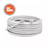 Cablu telefon RJ11 15m Fisa modulara 6P4C - fisa modulara 6P4C alb 20304