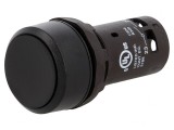 Comutator Push-Button 22mm 1 NO Negru
