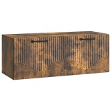 vidaXL Oglindă TV montată pe perete Stejar fumuriu 78,5 x 31 x 30 cm 899060