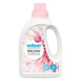 Detergent lichid ecologic Sodasan pentru lana, matase si rufe delicate, 21 spalari, testat dermatologic