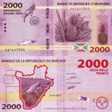 Burundi 2000 Francs 2015 UNC Bancnota Ne流通rata Africa - Colectie Numismatica