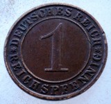 7.642 GERMANIA WEIMAR 1 REICHSPFENNIG 1936 A