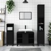 VidaXL Dulap pentru baie, negru, 80x33x60 cm, lemn compozit 831637