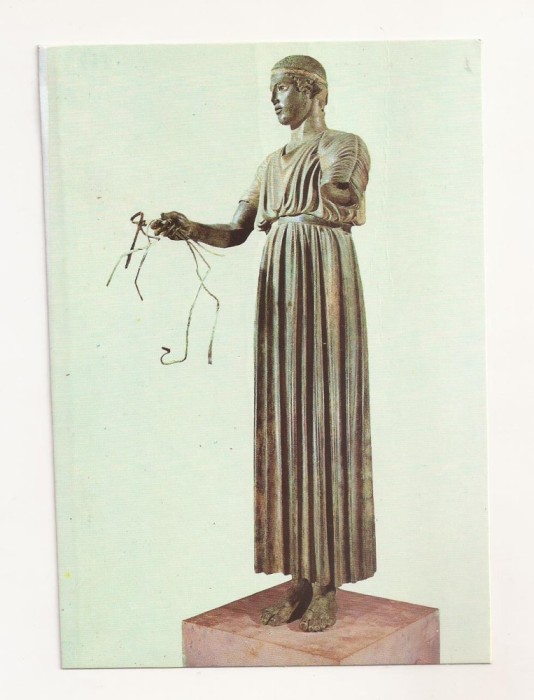 FA52-Carte Postala-GRECIA- Delphi, Muzeul Delphi, The Charioteer, necirculata