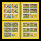 Rom&acirc;nia la Campionatul European de Fotbal, Franța 2016, minicoală de 5 timbre, LP 2108b, MNH, Nestampilat