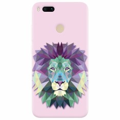 Husa silicon pentru Xiaomi Mi A1, Polygon Lion foto