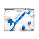 Trusou Botez, 6 Piese cu Text Imprimat "Radacini si aripi", Albastru, Inger- TB168