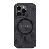 Cumpara ieftin Husa Iphone 15 Pro Guess logo metalic negru magsafe