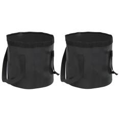 vidaXL Gale?i pliabile, 2 buc., negru, 20 L, PVC foto