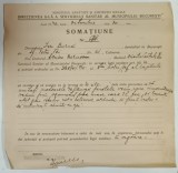 SOMATIUNE EMISA DE MINISTERUL SANATATII SI ASISTENTEI SOCIALE , 1940