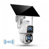 Cumpara ieftin Camera Supraveghere Solara 4G Taggo D40, 8MP, Dual Lens Full Color, eSIM, AI Detection 40m, PTZ 355 , Auto Zoom 12X, AOV, 12000mAh