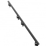 Mana curenta pentru scari, Aluminiu, Negru Mat, 2148x70x180 mm, Diametru 50 mm, Negru, 2 x segmente