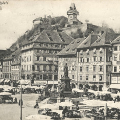 * Austria-Ungaria, Graz, carte poştală circulată, 1914