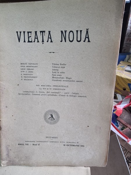 Revista Vieata Noua Nr. 17 octombrie 1911