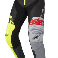 Pantaloni Moto Alpinestars Mx Racer Flagship Negru / Gri / Galben Marimea 28 3721318/519/28