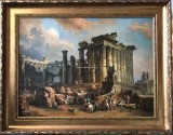 RUINE ANTICE PRIMAVARA ACROPOLA RUINE ROMANE, PEISAJ 91&times;73 CM, Peisaje