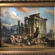 RUINE ANTICE PRIMAVARA ACROPOLA RUINE ROMANE, PEISAJ 91×73 CM