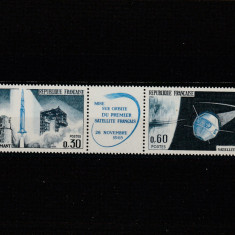 Taaf 1965-Spatiu,,Lansarea primului satelit francez in spatiu,dant.MNH,Mi.1530-1