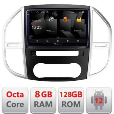 Navigatie Mercedes Vito w447 2016- Android Octa Core Qualcomm 2K Qled 8+128 DTS DSP 360 4G Optical CarStore Technology foto