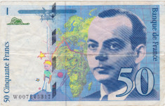 FRANTA 50 FRANCI FRANCS 1993 VF foto