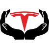 Sticker Auto , zIn My Hands is Tesla, , Autocolant Personalizat din Folie Oracal