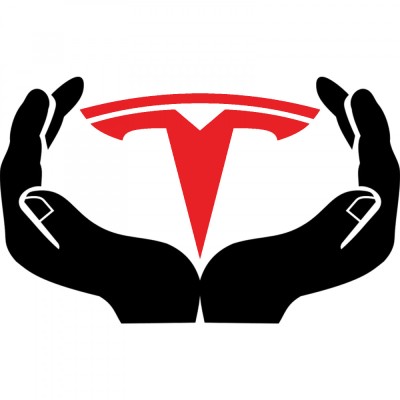 Sticker Auto , zIn My Hands is Tesla, , Autocolant Personalizat din Folie Oracal foto
