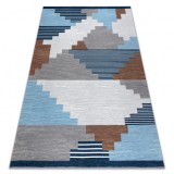 Covor ANTIKA 124 tek, geometric modern, lavabil - bej / albastru, 120x170 cm
