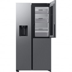 Side by Side Samsung RH68B8541S9/EF, 627 l, No Frost, Digital Inverter, PowerFreeze, Indoor Ice Maker, Dozator apa, H 178 cm, Argintiu, Clasa E