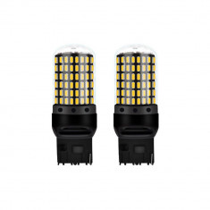 Set 2 x Becuri auto LED SMD, T20, 18W, Canbus, 144LED foto