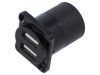 Adaptor USB A x2 CLIFF, soclu USB 2.0 19x24mm