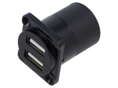 Adaptor USB A x2 CLIFF, soclu USB 2.0 19x24mm foto