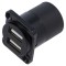 Adaptor USB A x2 CLIFF, soclu USB 2.0 19x24mm